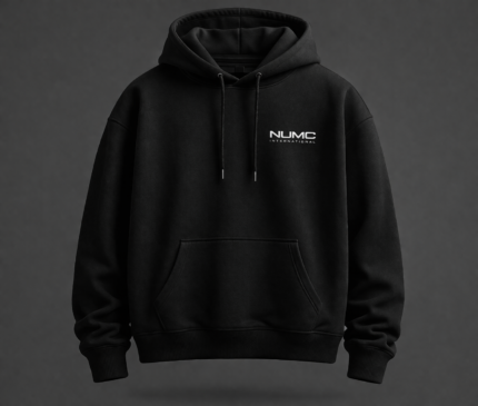 NUMC Premium Black Hoodie – Minimal Streetwear Pullover | Custom Sportswear